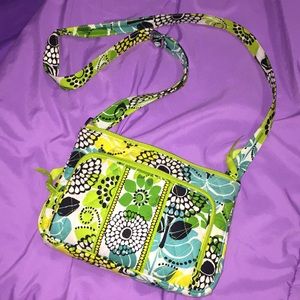 Vera Bradley little hipster purse in Lime's up